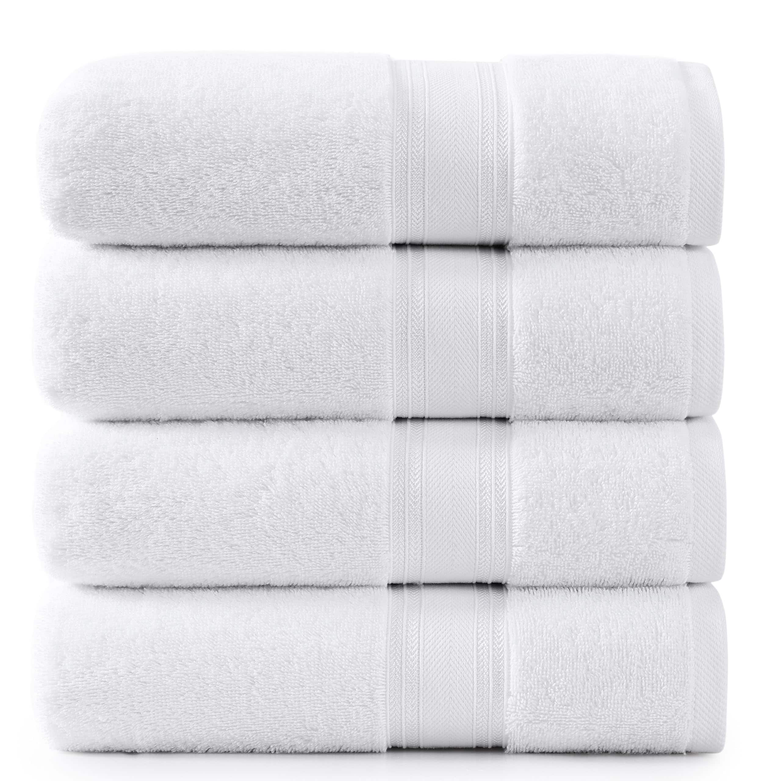 Juego De Toallas De Baño Lane Linen, Lujosas, Blancas, 100% Algodón, 4 Unidades - Venta Internacional. $1,263