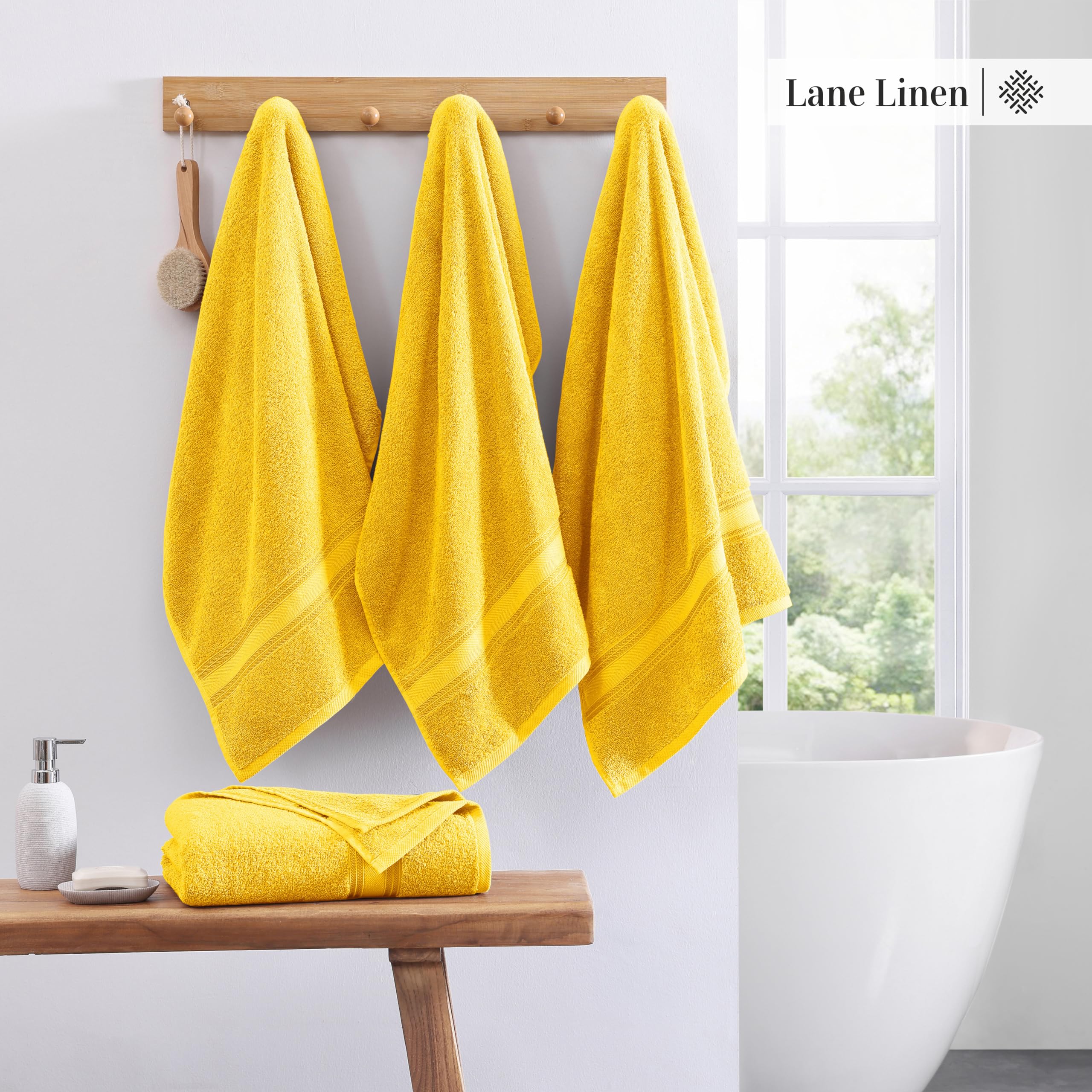 Foto 6 | Juego De Toallas De Baño Lane Linen Luxury, 100% Algodón, Paquete De 4 Unidades, 70 X 140 Cm - Venta Internacional.