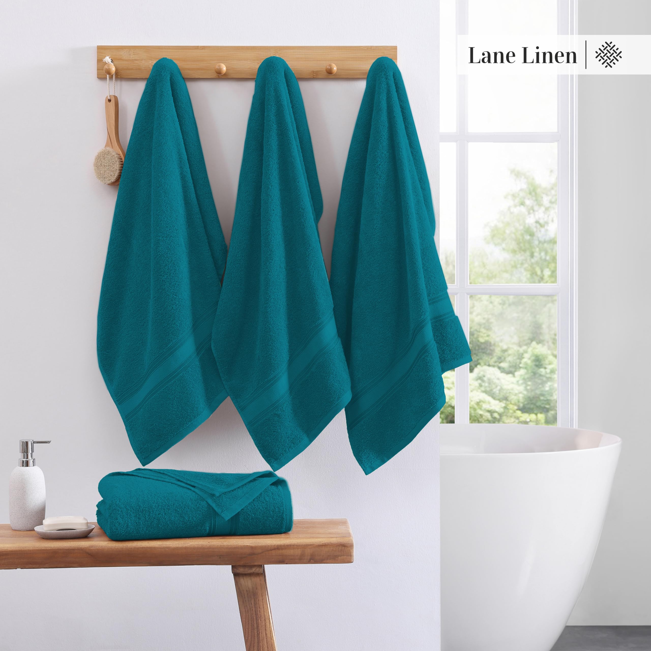 Foto 4 pulgar | Juego De Toallas De Baño Lane Linen Luxury, 100% Algodón, Paquete De 4 Unidades Sea Port - Venta Internacional.