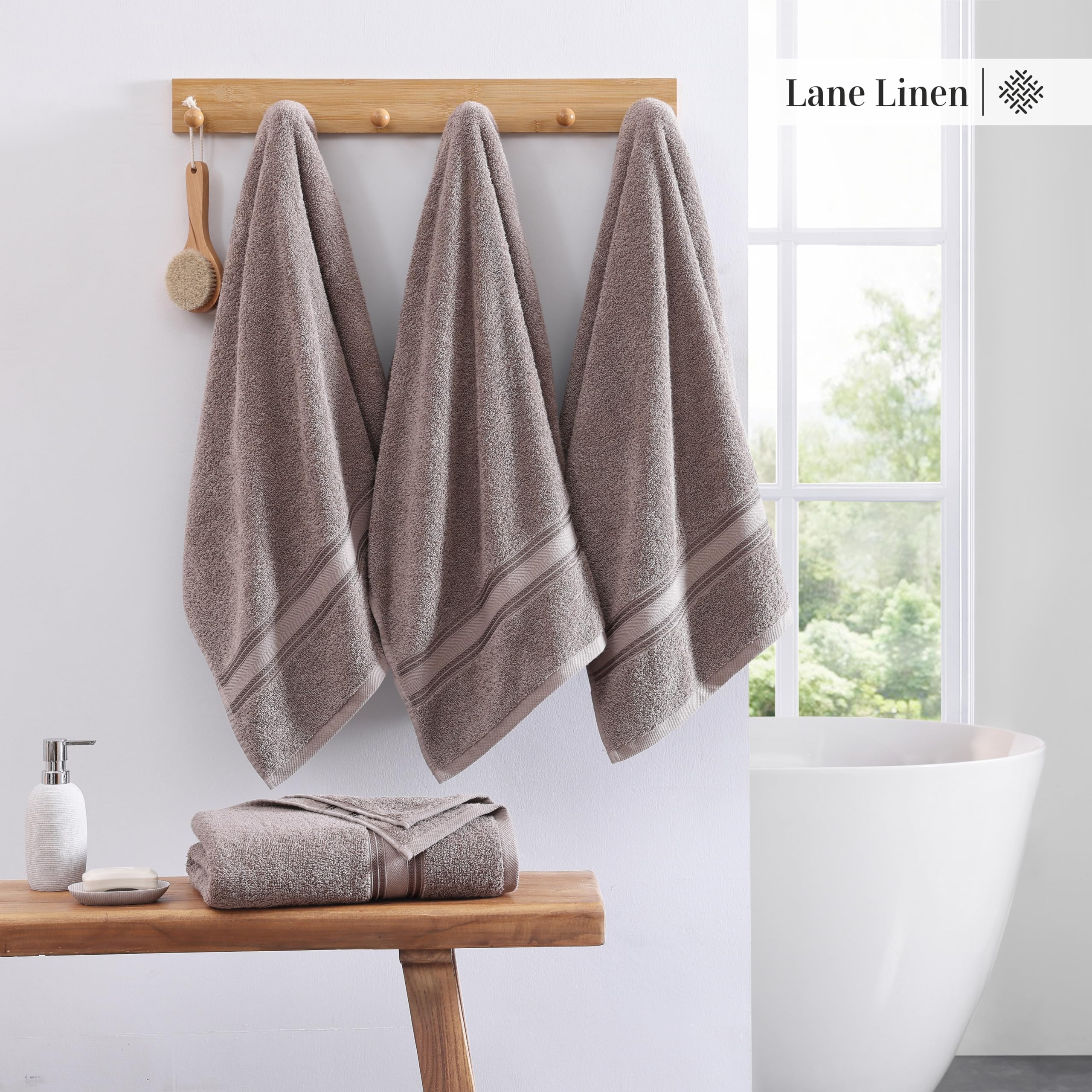 Foto 7 pulgar | Juego De Toallas De Baño Lane Linen Luxury, 100% Algodón, Paquete De 4 Unidades, 70 X 140 Cm - Venta Internacional.