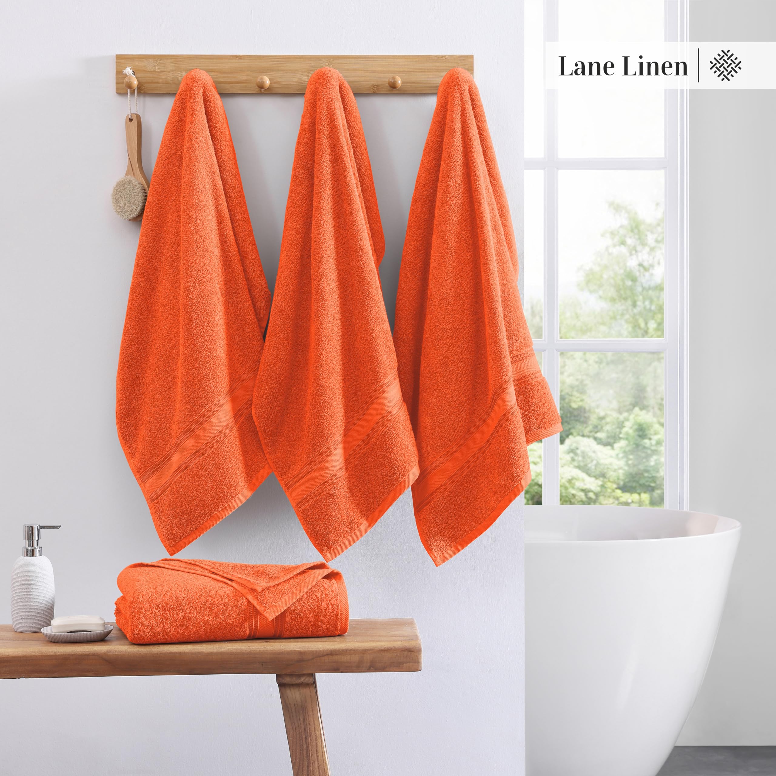 Foto 4 pulgar | Toallas De Baño Lane Linen Extra Grandes Zero Twist, 100% Algodón, 4 Unidades - Venta Internacional.