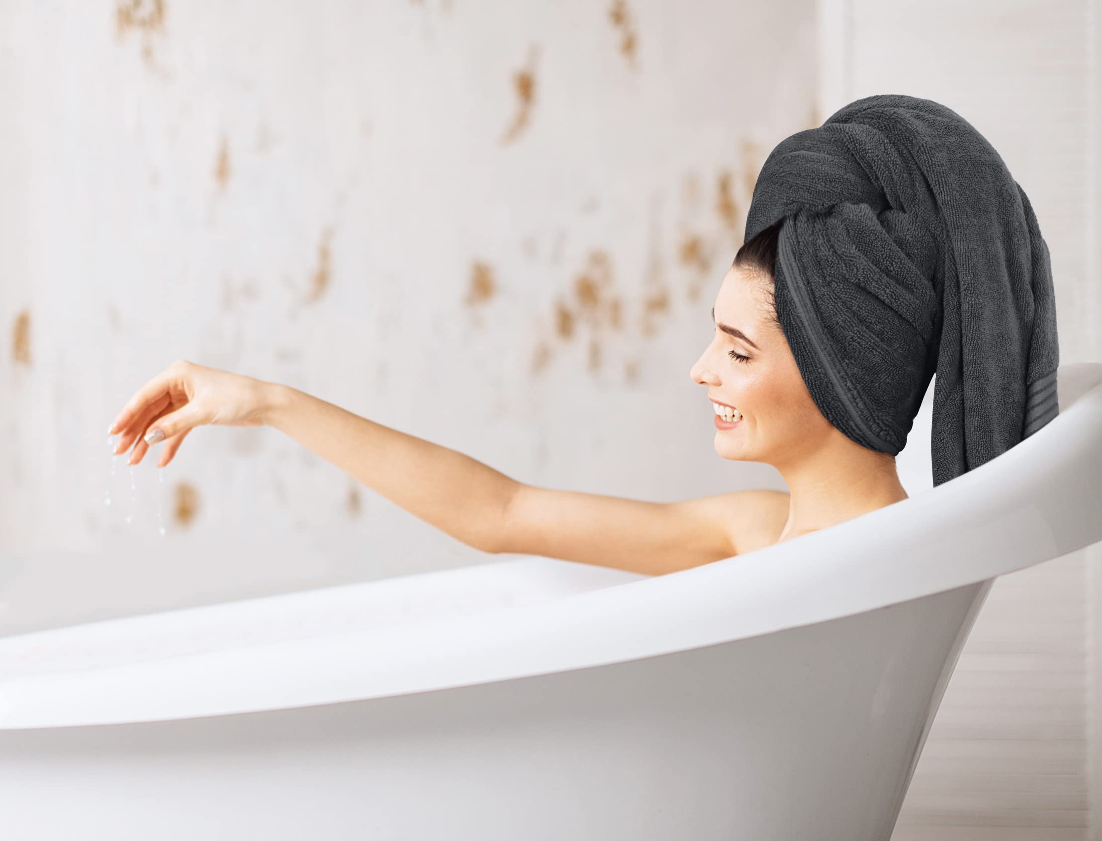 Foto 4 | Toalla De Baño Utopia Towels Premium Jumbo, 100% Algodón, 35 X 70 Cm, Color Gris - Venta Internacional.