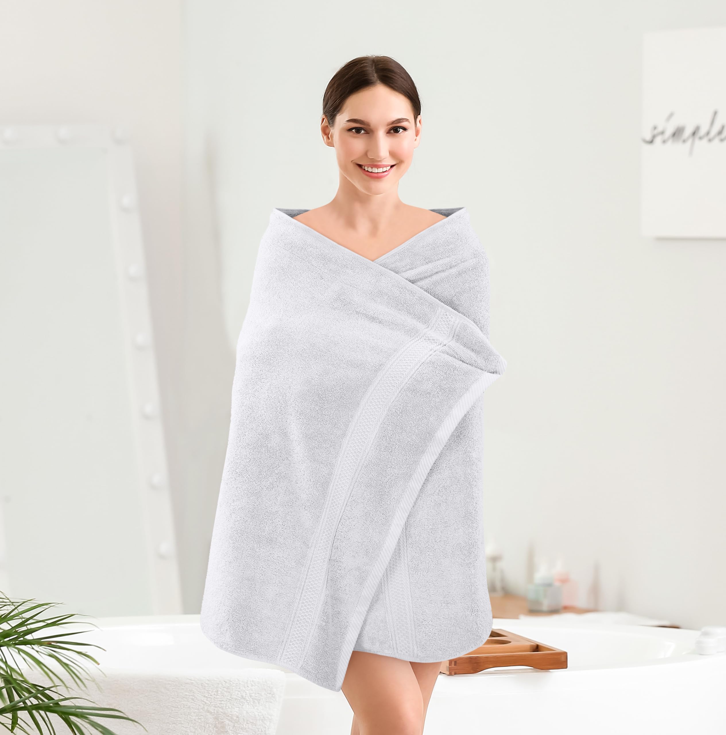 Foto 6 | Juego De Toallas De Baño Utopia Towels, Paquete De 4, 100% Algodón, 600 G/m² (70 X 140 Cm) - Venta Internacional.