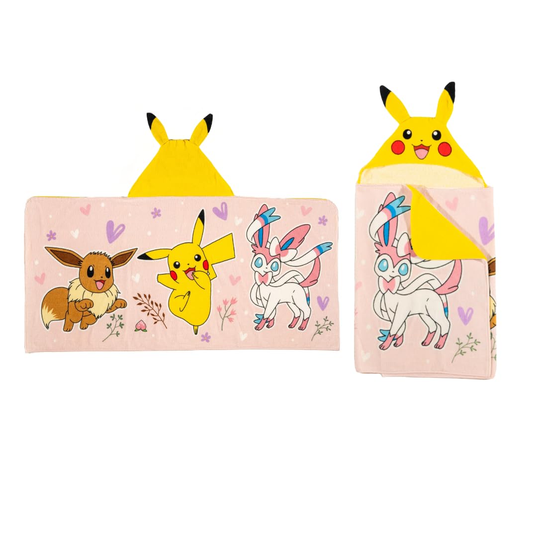 Toalla Con Capucha Franco Pokémon Girl Anime Kids, Algodón - Venta Internacional.