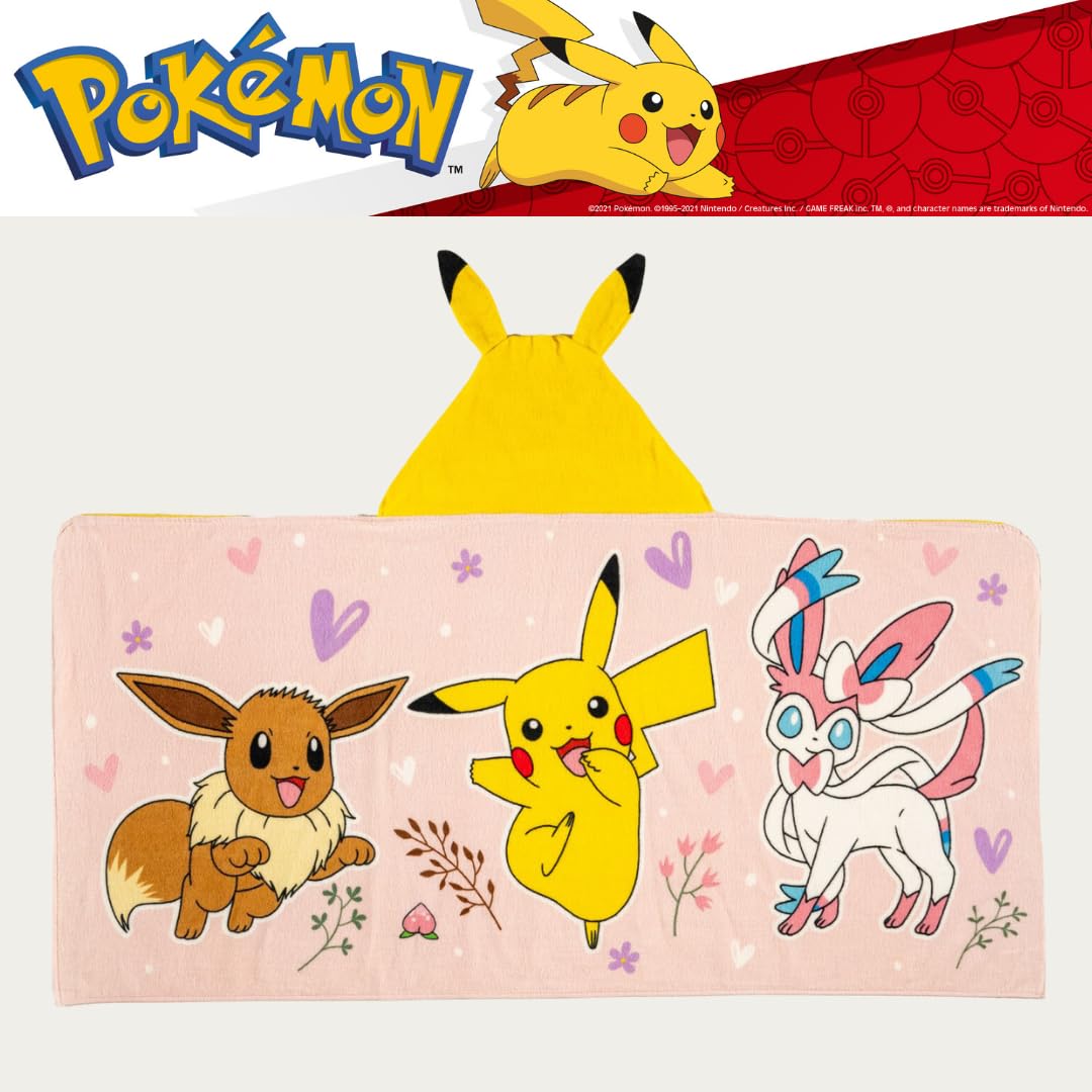 Foto 5 | Toalla Con Capucha Franco Pokémon Girl Anime Kids, Algodón - Venta Internacional.