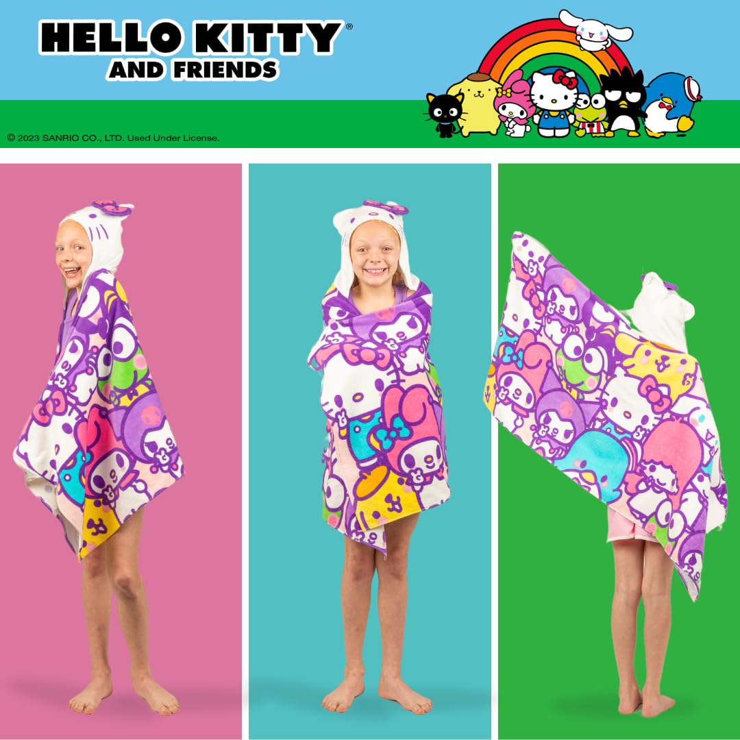 Foto 6 pulgar | Toalla Con Capucha Franco Hello Kitty & Friends Kids 60x120 Cm - Venta Internacional.