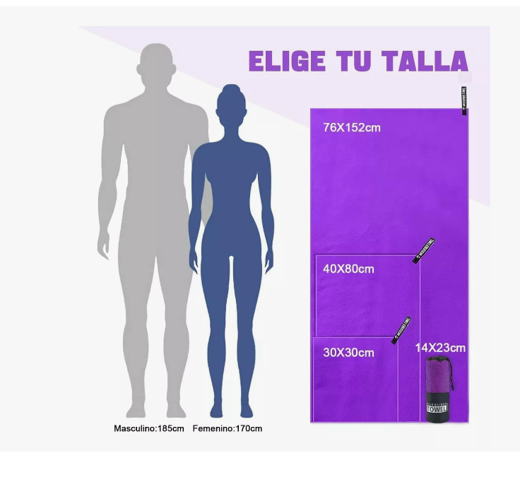 Foto 4 | Toalla de Microfibra Wünd Morada