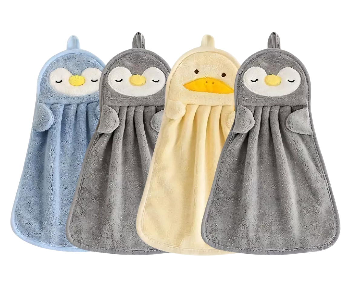 Toallas De Manos Secado Absorbente 4 Pzs, Pinguino