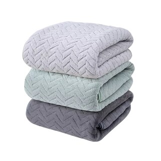 Foto 1 | Toallas de Baño Grande 70×140 cm 3 Piezas Gris claro + Gris Oscuro + Verde
