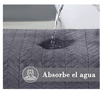 Foto 3 | Toallas de Baño Grande 70×140 cm 3 Piezas Gris claro + Gris Oscuro + Verde