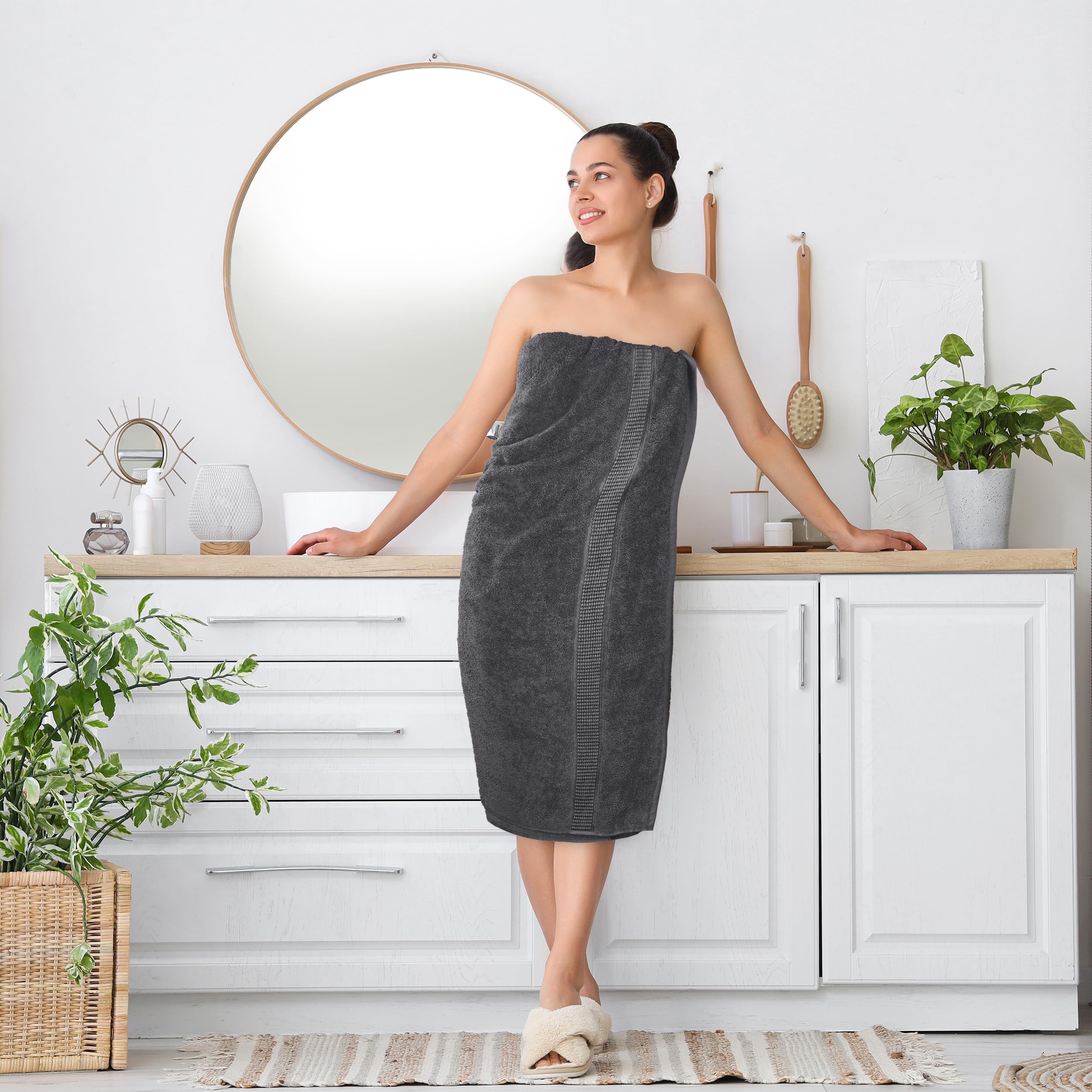 Foto 8 pulgar | Toalla De Baño Utopia Towels Luxurious Jumbo, 100% Algodón, 600 G/m², Color Gris - Venta Internacional.