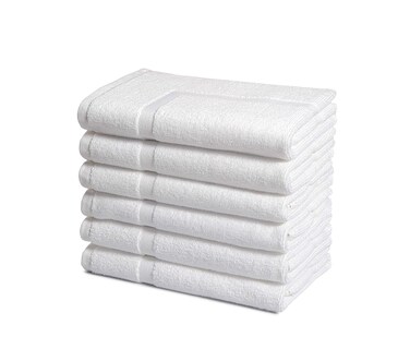 Foto 1 | Juego de Toallas de Baño Amazon Basics 6 Unidades Blancas - Venta Internacional