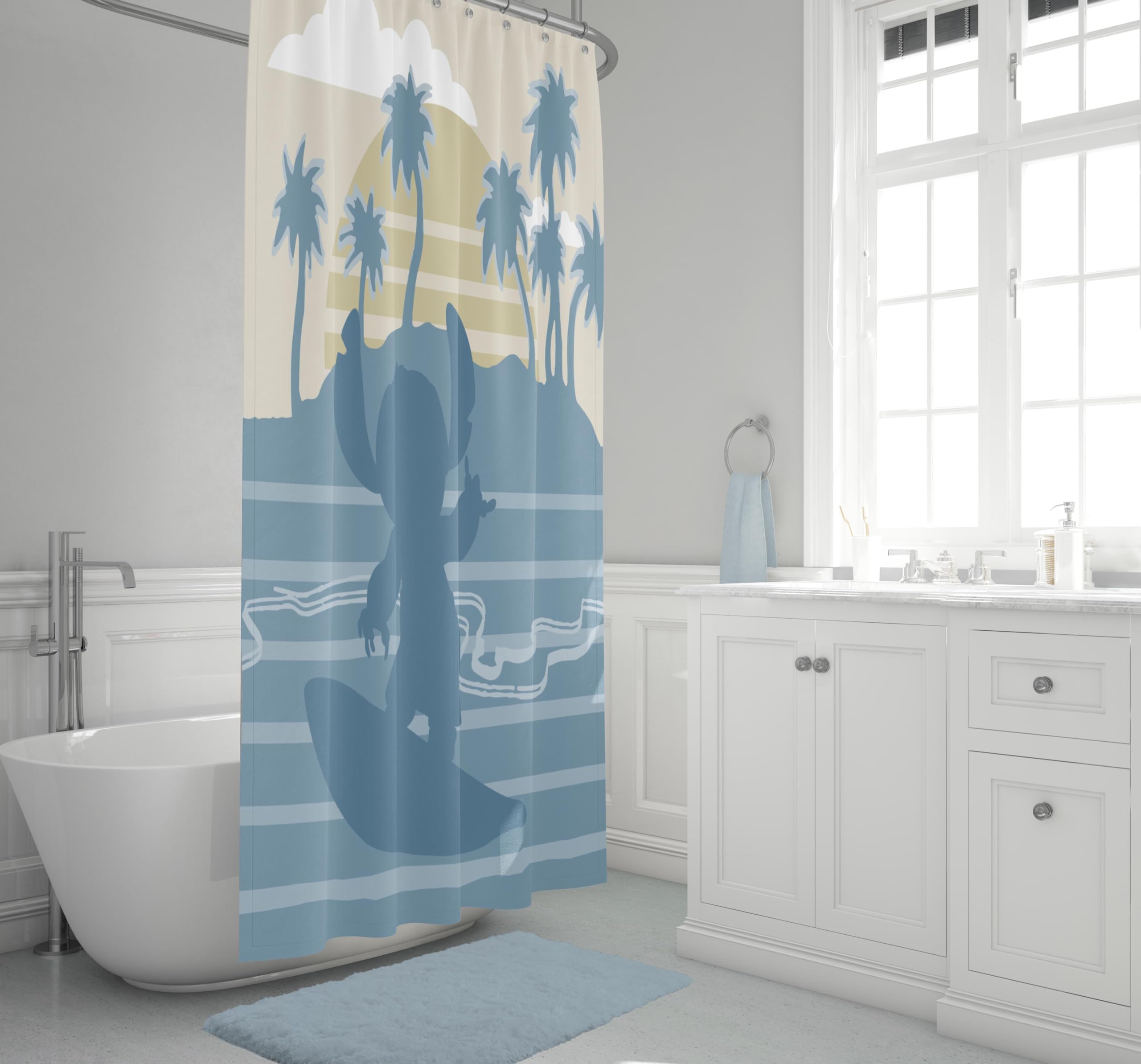Foto 5 pulgar | Cortina De Ducha Jay Franco Disney Lilo And Stitch 178 X 183 Cm - Venta Internacional.