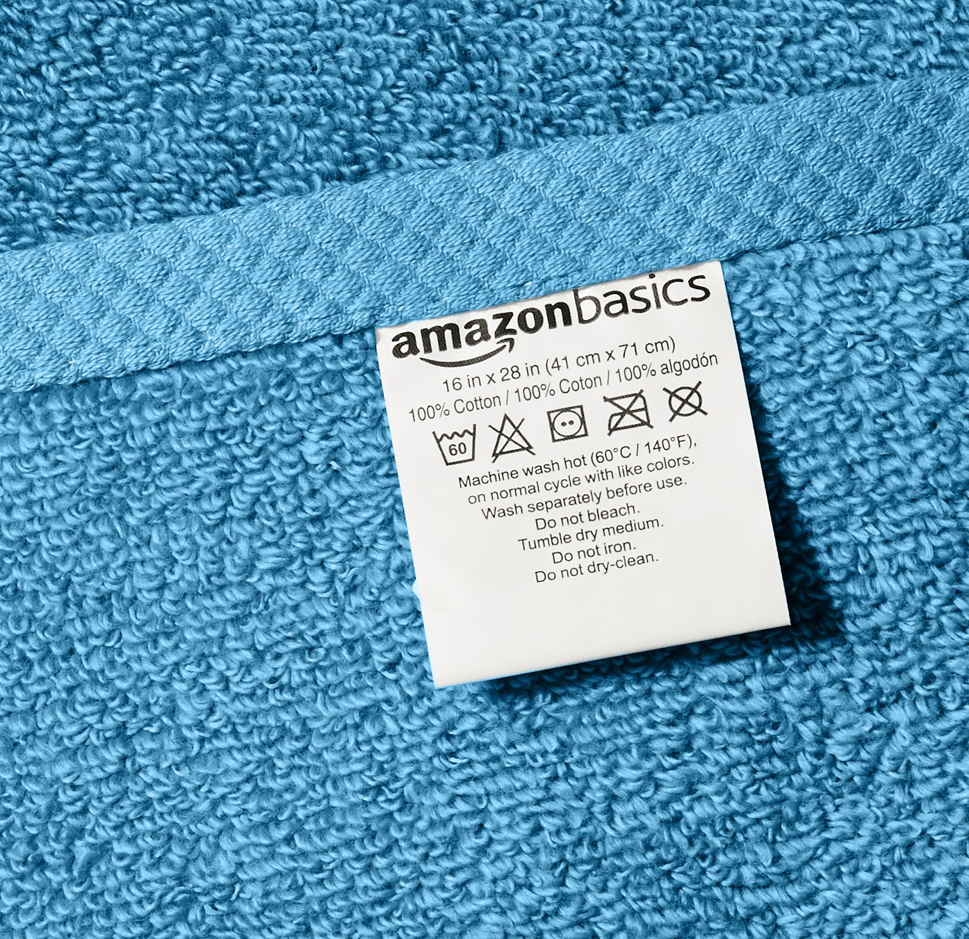 Foto 4 | Toallas De Mano Amazon Basics, 100% Algodón, Secado Rápido, Paquete De 8 - Venta Internacional.