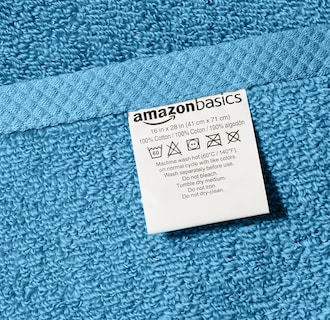 Foto 4 | Toallas De Mano Amazon Basics, 100% Algodón, Secado Rápido, Paquete De 8 - Venta Internacional.