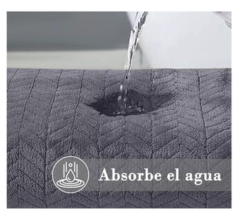 Foto 3 | Toallas De Baño Belug Completo Grande 70×140 Cm 3 Piezas Gris Claro + Gris Oscuro + Verde