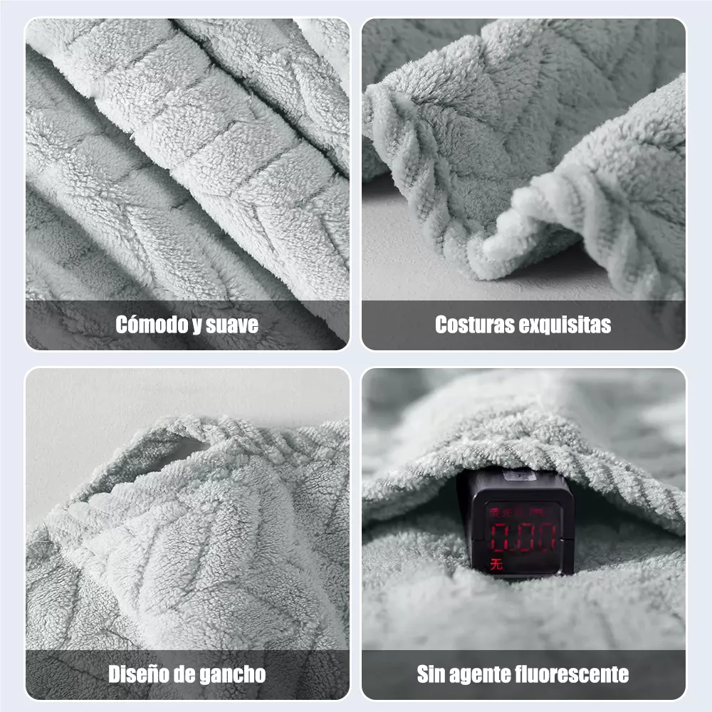 Foto 6 pulgar | Toallas De Baño Belug 3 Piezas Gris Oscuro + Gris Claro + Beige