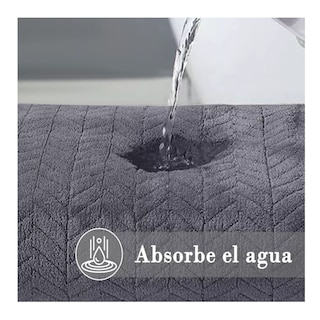 Foto 2 | Toallas De Baño Completo Grande 70 × 140 Cm 3 Piezas, Gris Oscuro Café Oscuro, Verde