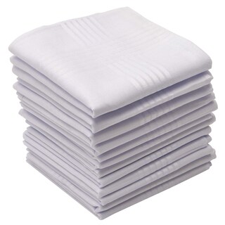 Foto 1 | Paquete De 12 Pañuelos Perry Ellis, 100% Algodón, Color Blanco, 16 X 16 Cm - Venta Internacional.