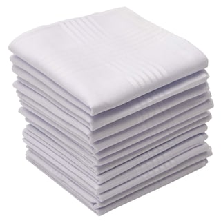 Foto 4 | Paquete De 12 Pañuelos Perry Ellis, 100% Algodón, Color Blanco, 16 X 16 Cm - Venta Internacional.