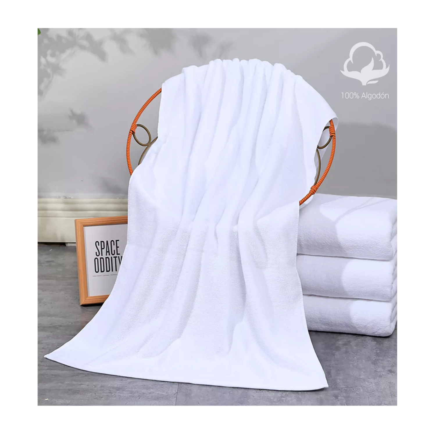 Foto 6 pulgar | Toalla De Baño Grande Completo 100% Algodón Suave Belug Color Blanco Liso Blanco