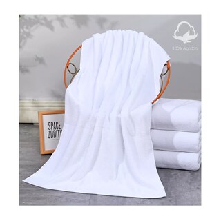 Foto 5 | Toalla De Baño Grande Completo 100% Algodón Suave Belug Color Blanco Liso Blanco