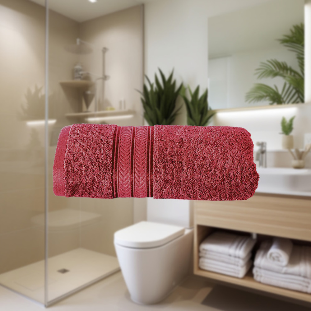 Foto 3 pulgar | Toalla Baño Completo Premium Vino Poliéster Concord