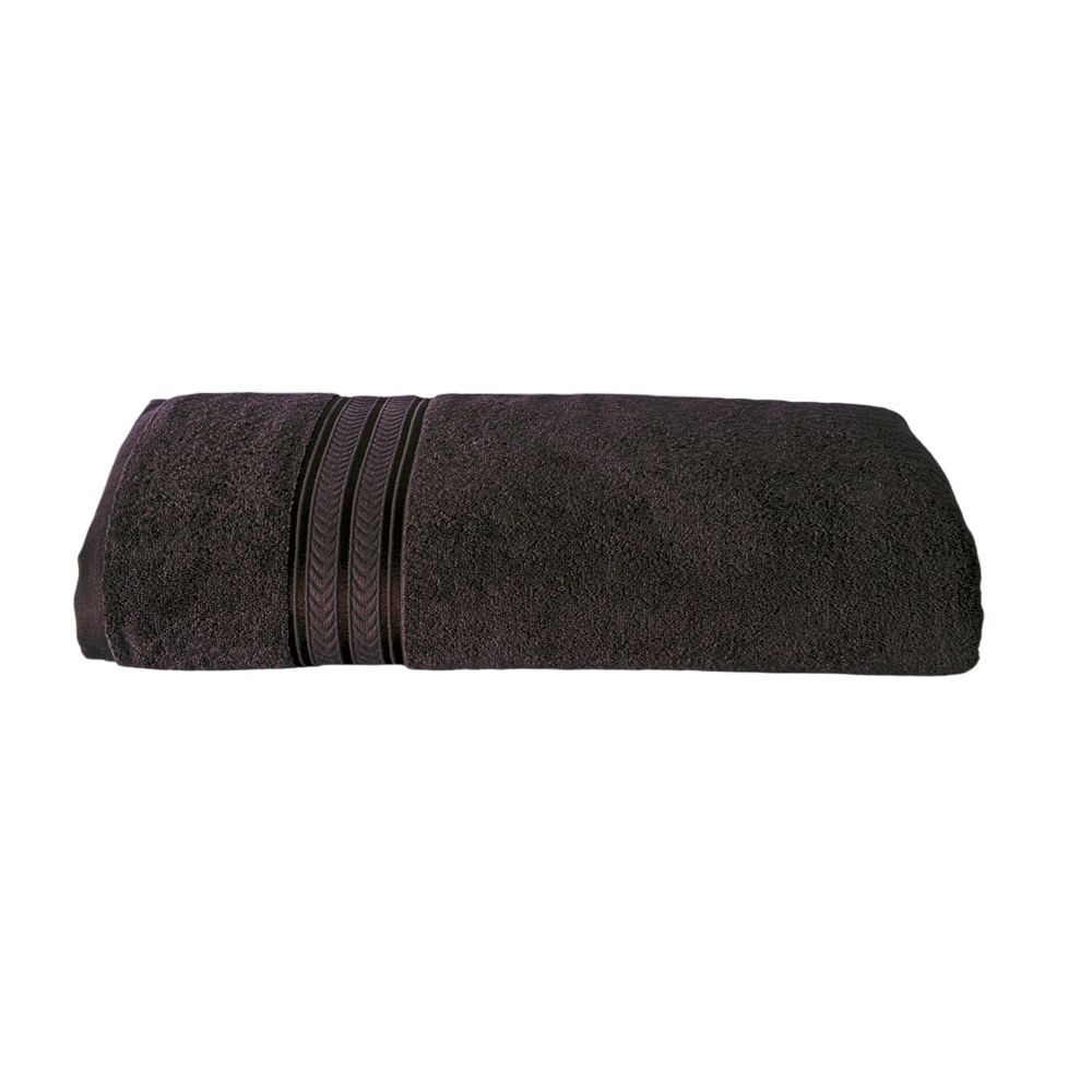 Foto 2 pulgar | Toalla Baño Completo Premium Negro Poliéster Concord