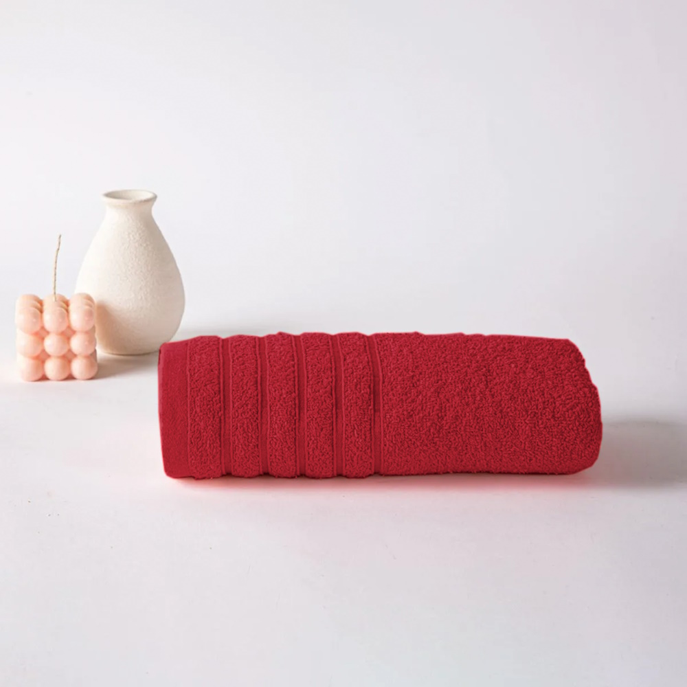 Foto 3 pulgar | Toalla Baño Completo Encanto Rojo Poliéster Concord