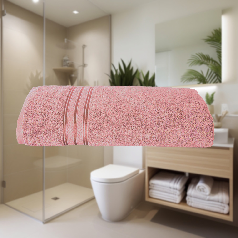 Foto 3 pulgar | Toalla Baño Completo Premium Rosa Light Poliéster Concord