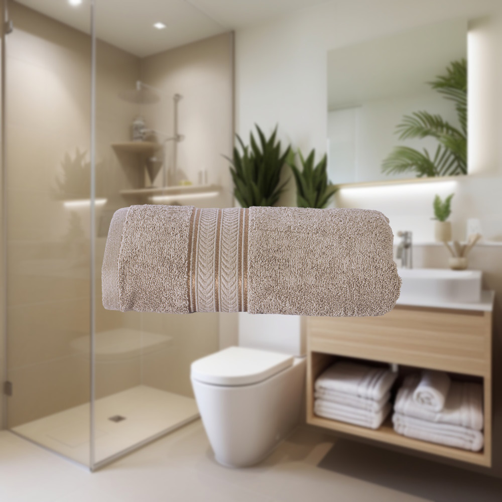 Foto 3 pulgar | Toalla Medio Baño Encanto Gris Light Poliéster Concord