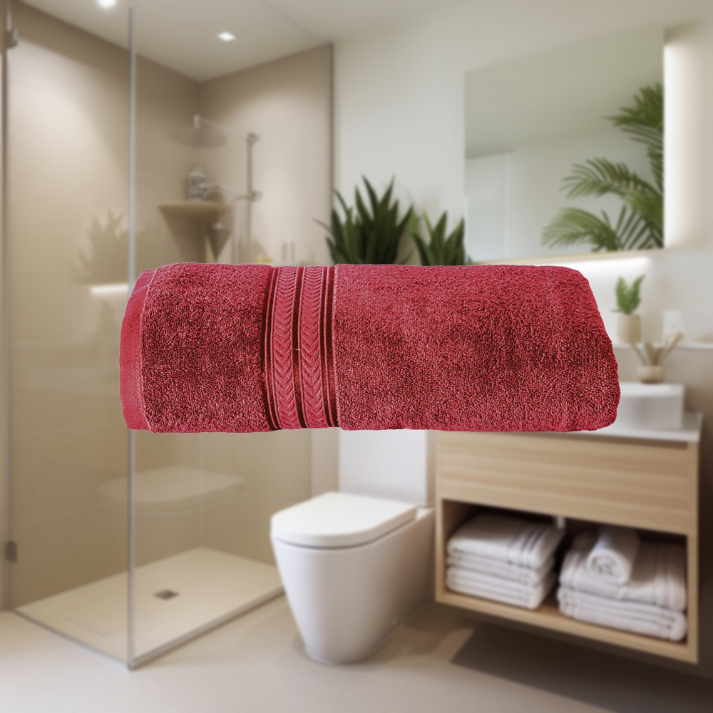 Foto 3 pulgar | Toalla Medio Baño Encanto Vino Poliéster Concord