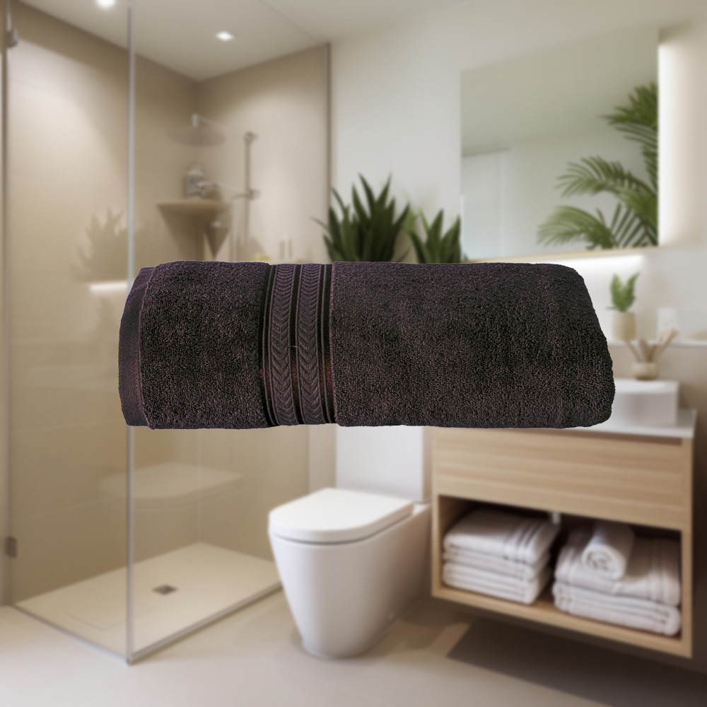 Foto 3 pulgar | Toalla Medio Baño Encanto Negro Poliéster Concord
