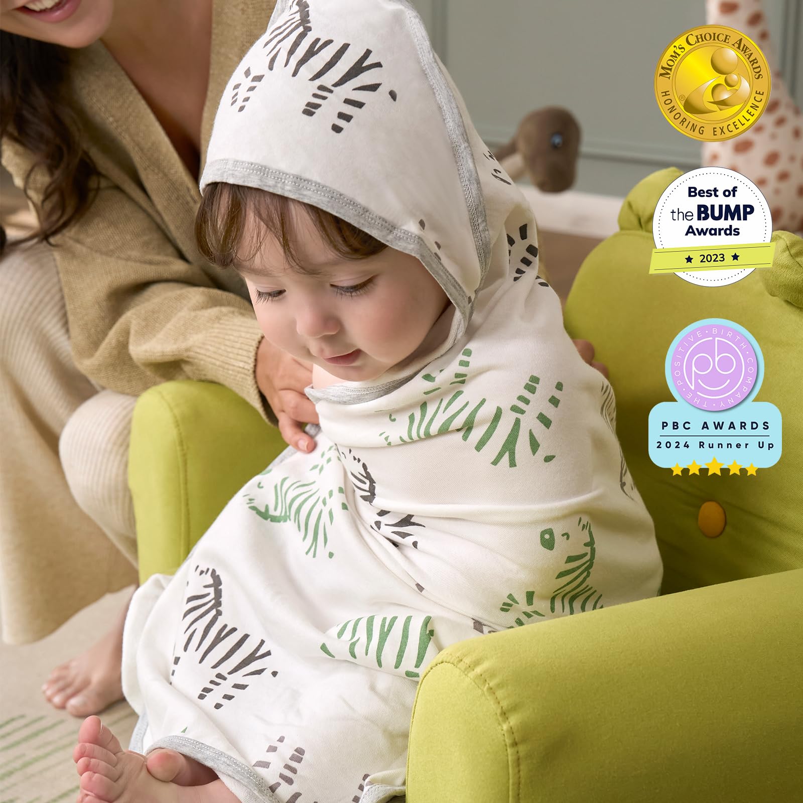 Foto 2 | Toalla Para Bebé Momcozy Best Wishes Con Capucha, Suave Y Absorbente - Venta Internacional.