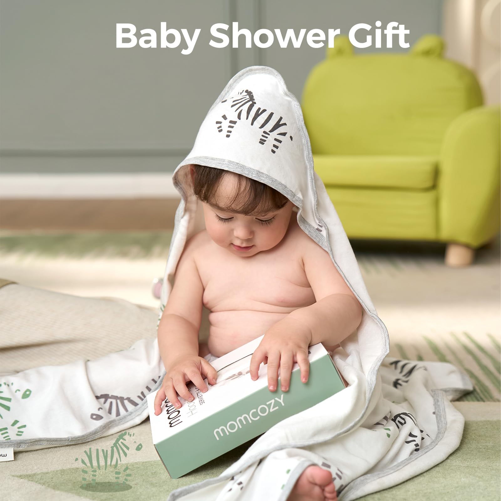 Foto 4 pulgar | Toalla Para Bebé Momcozy Best Wishes Con Capucha, Suave Y Absorbente - Venta Internacional.