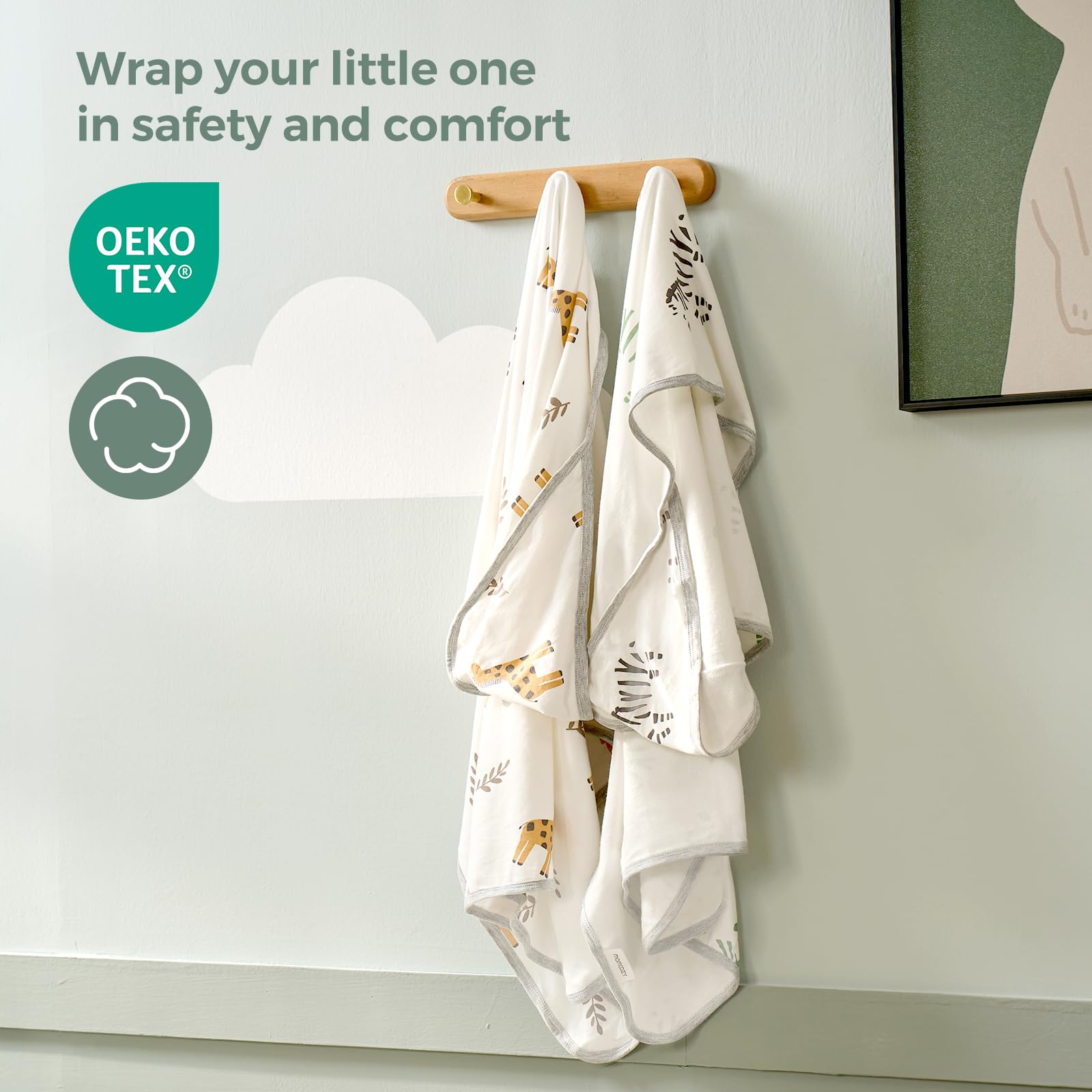 Foto 5 | Toalla Para Bebé Momcozy Best Wishes Con Capucha, Suave Y Absorbente - Venta Internacional.