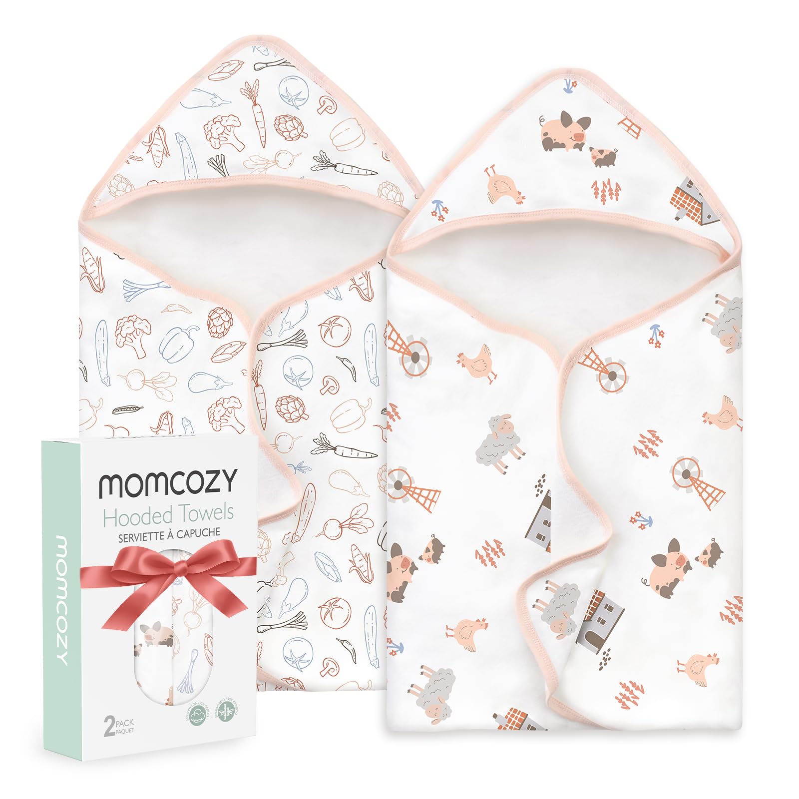 Foto 2 pulgar | Toalla Para Bebé Momcozy Best Wishes Con Capucha, Suave Y Absorbente - Venta Internacional.