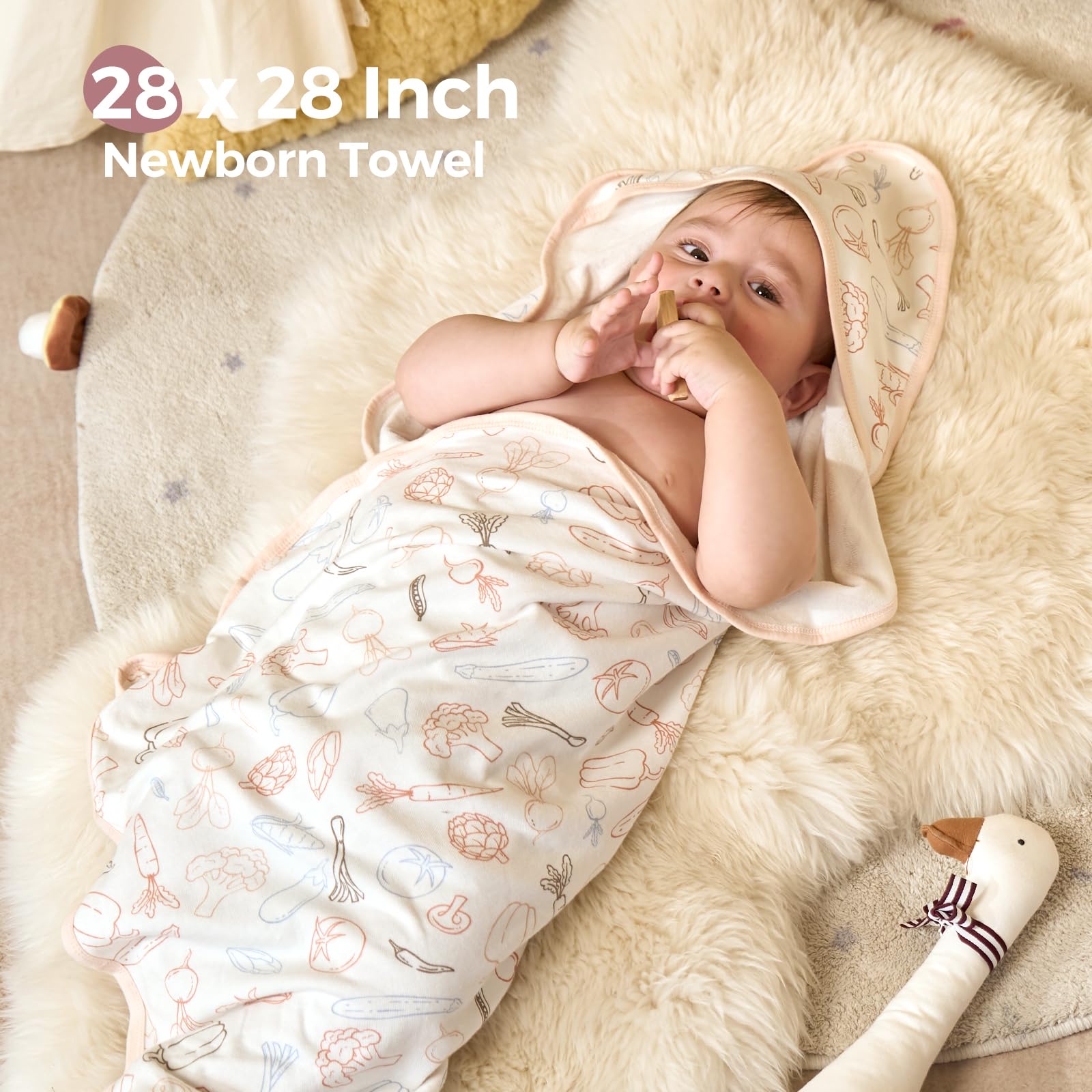 Foto 6 | Toalla Para Bebé Momcozy Best Wishes Con Capucha, Suave Y Absorbente - Venta Internacional.