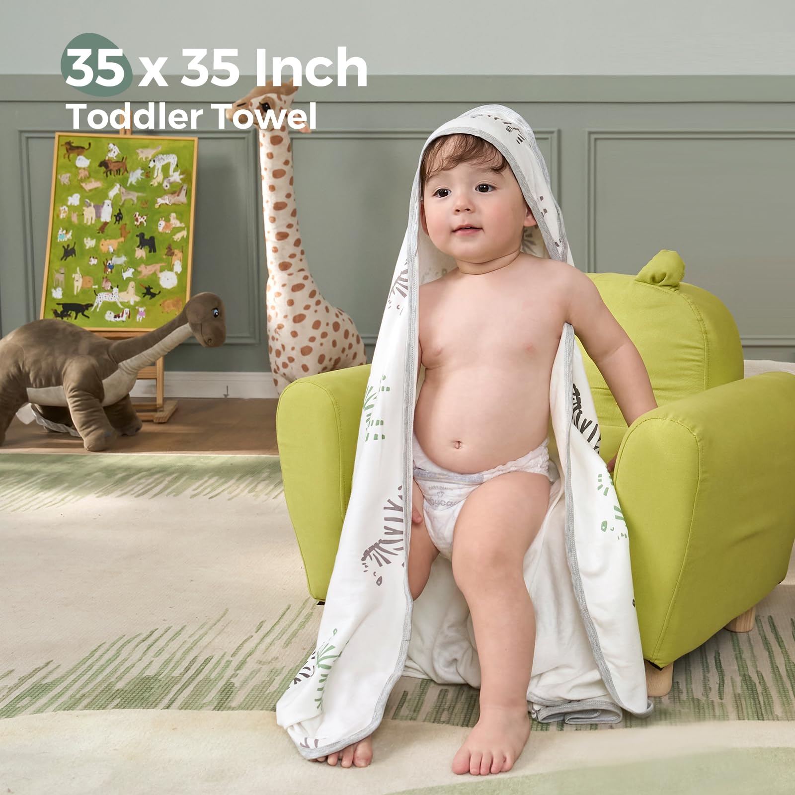 Foto 6 | Toalla Para Bebé Momcozy Best Wishes Con Capucha, Suave Y Absorbente - Venta Internacional.