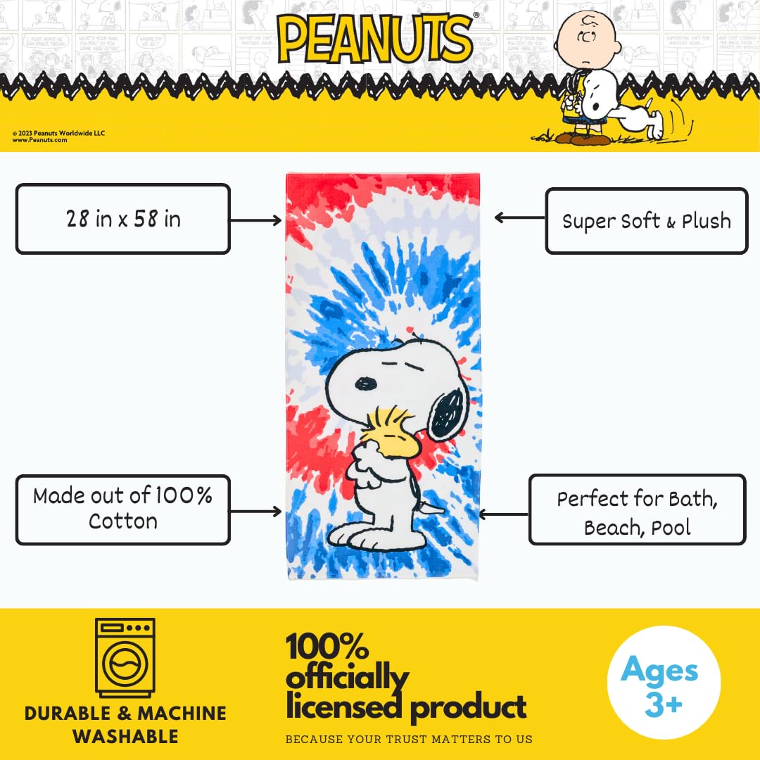 Foto 3 pulgar | Toalla Franco Collectibles Peanuts Snoopy & Woodstock 148 X 71 Cm - Venta Internacional.