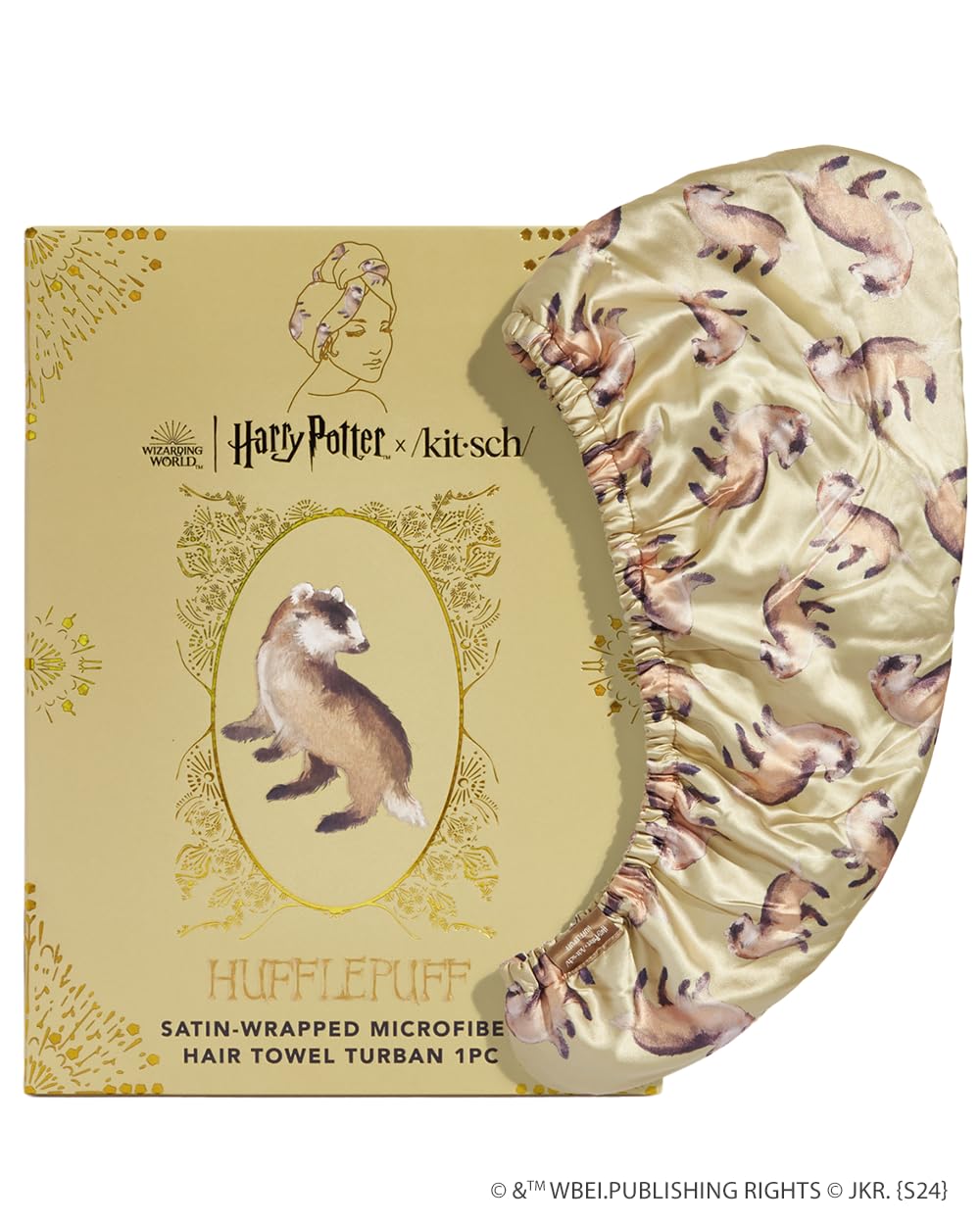 Toalla De Pelo Kitsch Harry Potter X Satin Microfiber - Venta Internacional.
