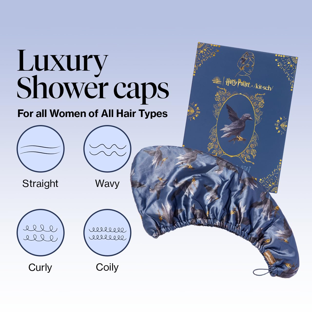 Foto 3 pulgar | Set De Rizadores De Pelo Kitsch Harry Potter Heatless Curls Ravenclaw - Venta Internacional.