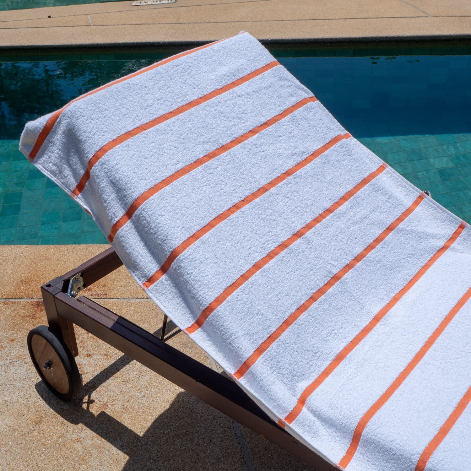 Foto 4 | Toalla De Felpa Arkwright Las Rayas Para Chaise Lounge, 100% Algodón - Venta Internacional.