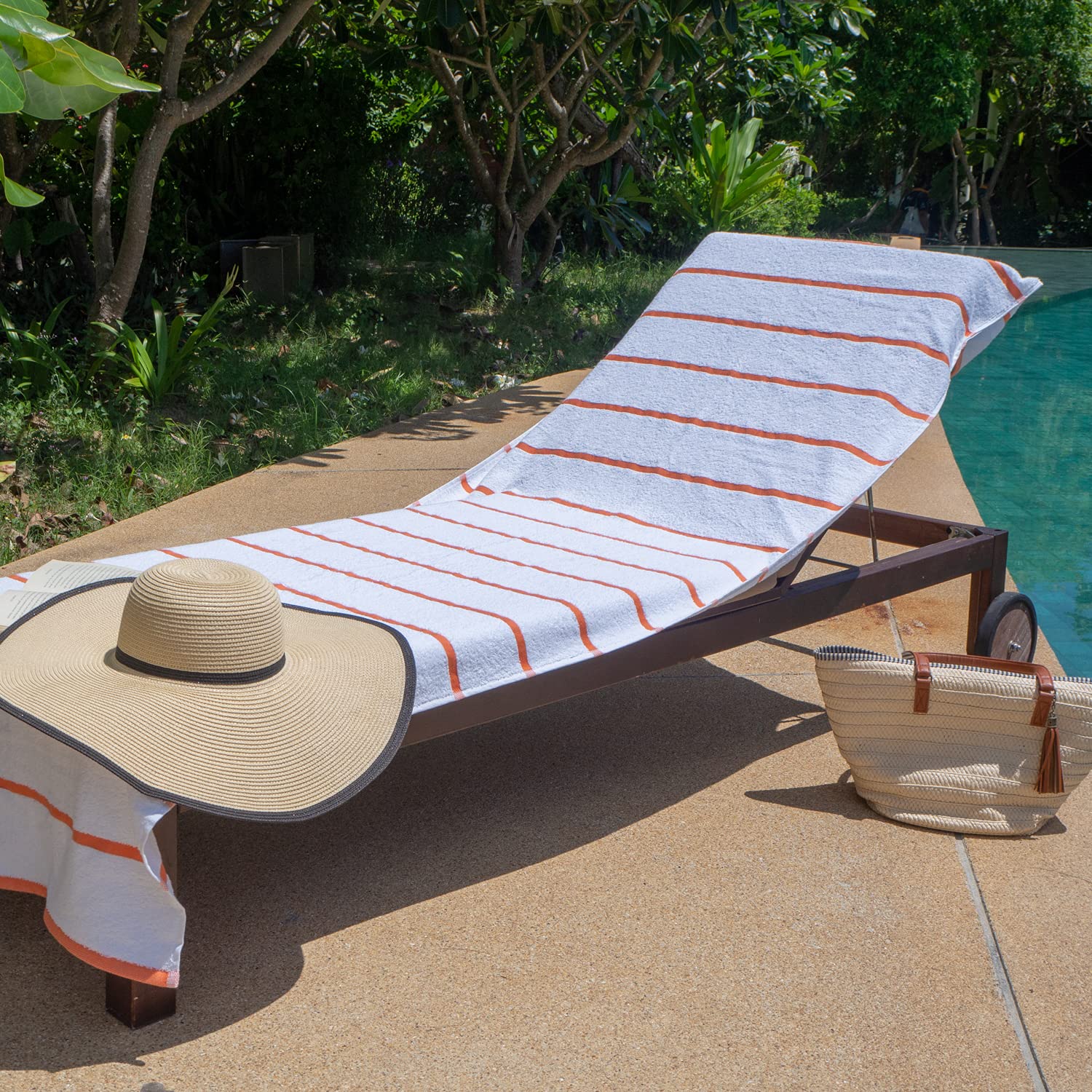 Foto 7 pulgar | Toalla De Felpa Arkwright Las Rayas Para Chaise Lounge, 100% Algodón - Venta Internacional.