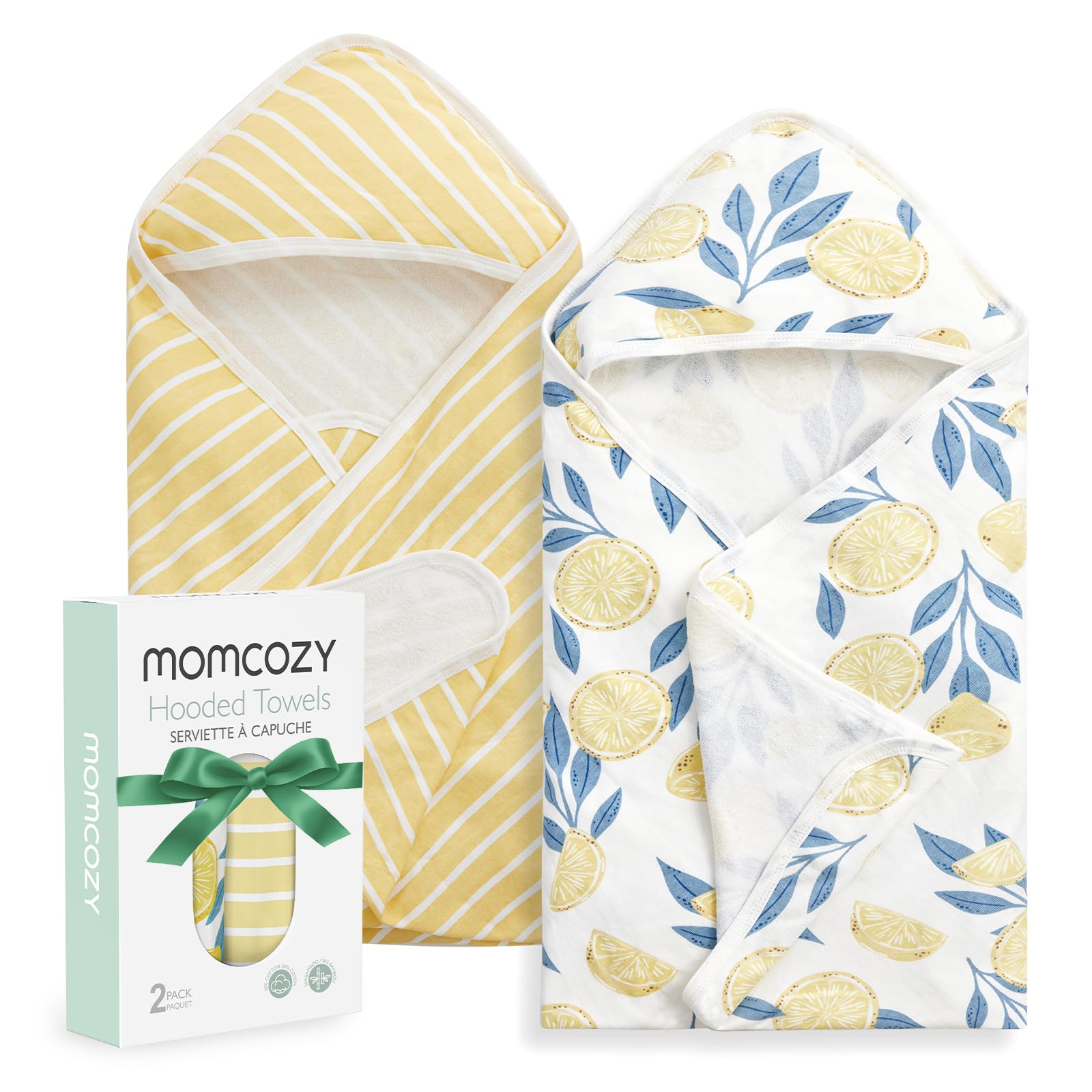 Foto 2 pulgar | Toalla De Baño Supersuave Momcozy Con Capucha Para Bebés, Paquete De 2 - Venta Internacional.