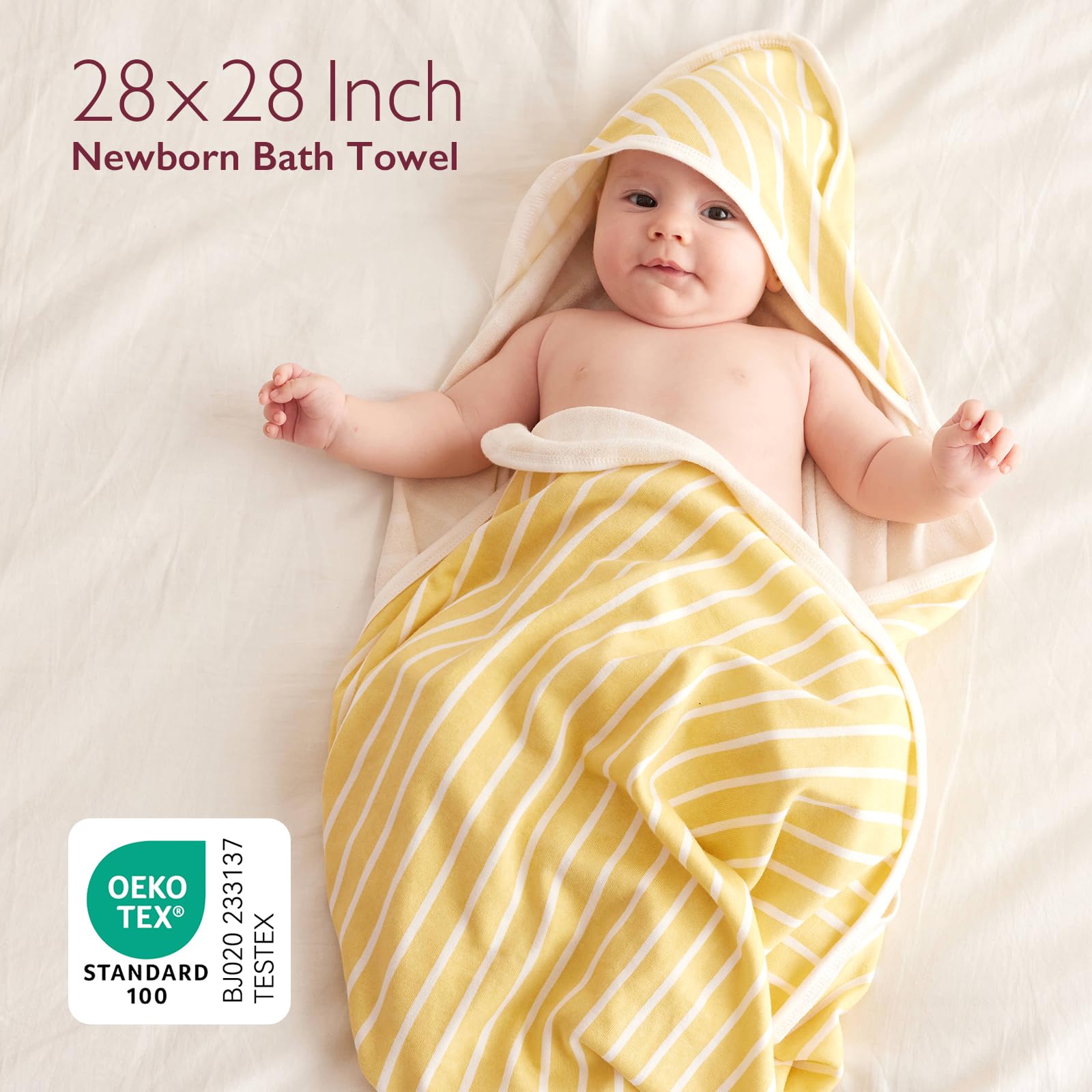 Foto 6 | Toalla De Baño Supersuave Momcozy Con Capucha Para Bebés, Paquete De 2 - Venta Internacional.