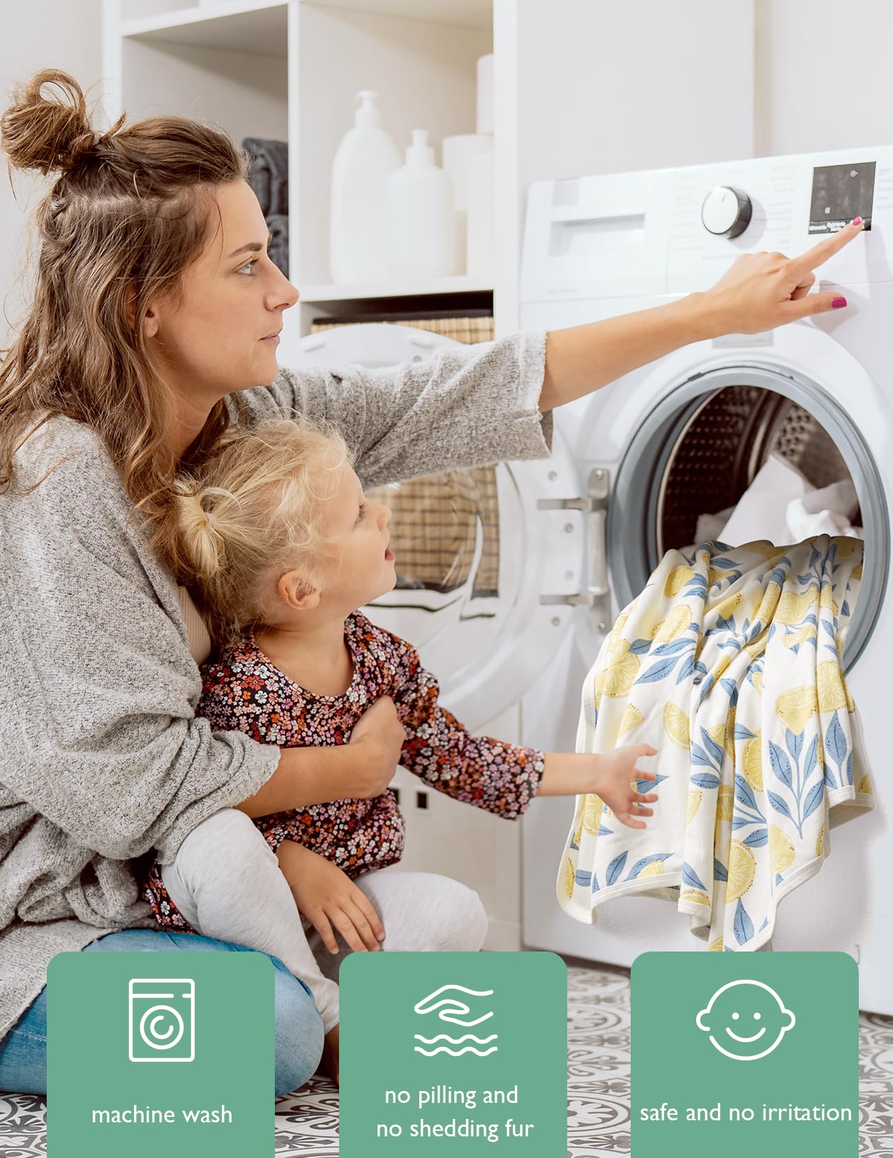 Foto 7 | Toalla De Baño Supersuave Momcozy Con Capucha Para Bebés, Paquete De 2 - Venta Internacional.