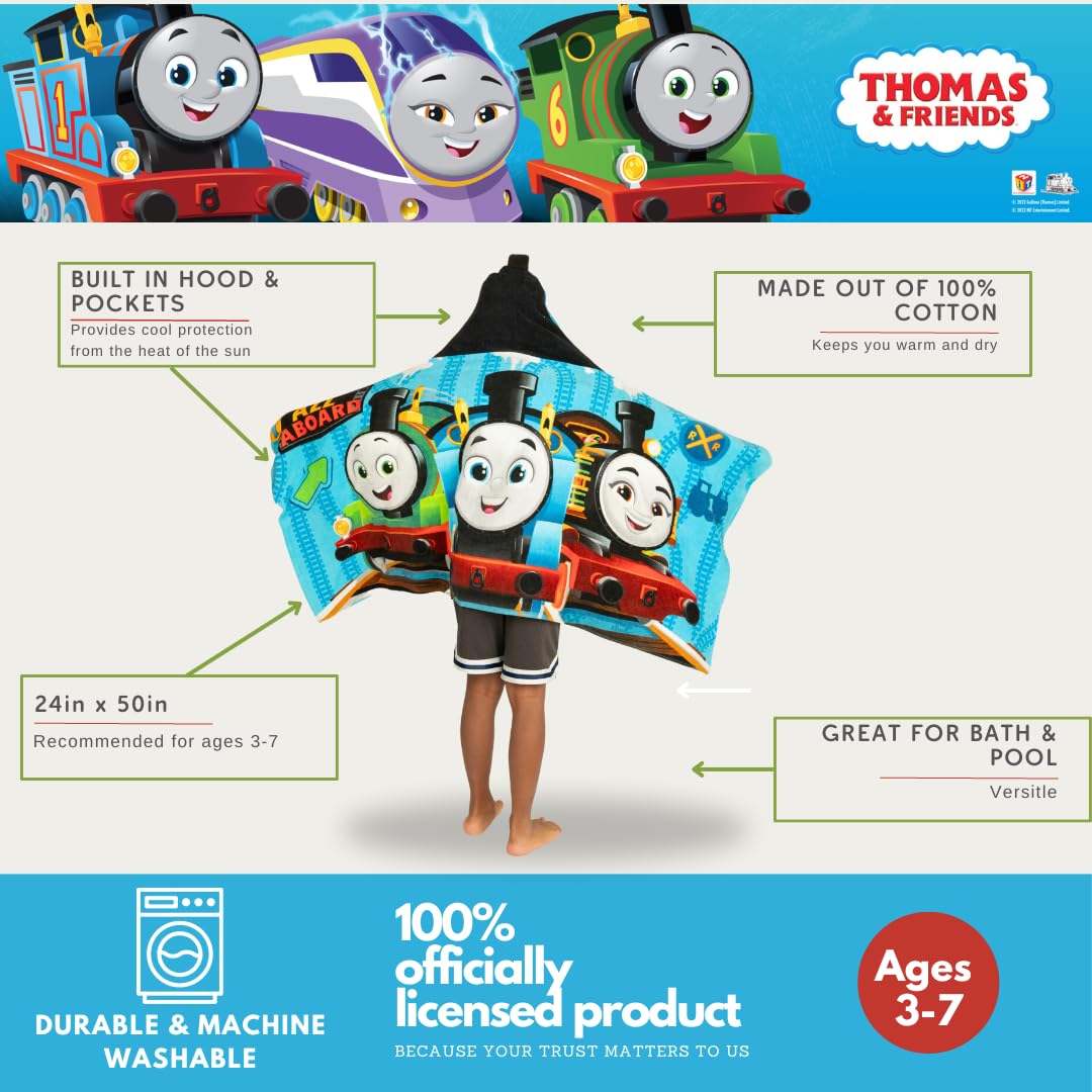Foto 4 pulgar | Toalla Con Capucha Franco Thomas & Friends Kids De Algodón Suave - Venta Internacional.