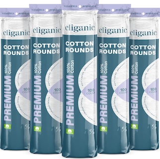 Foto 1 | Cotton Rounds Cliganic Premium 100% Algodón Puro (500 Unidades) - Venta Internacional.