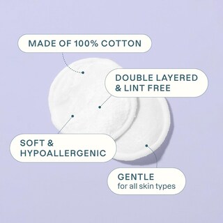 Foto 4 | Cotton Rounds Cliganic Premium 100% Algodón Puro (500 Unidades) - Venta Internacional.